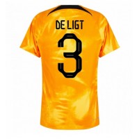 Fotbalové Dres Holandsko Matthijs de Ligt #3 Domácí MS 2022 Krátký Rukáv